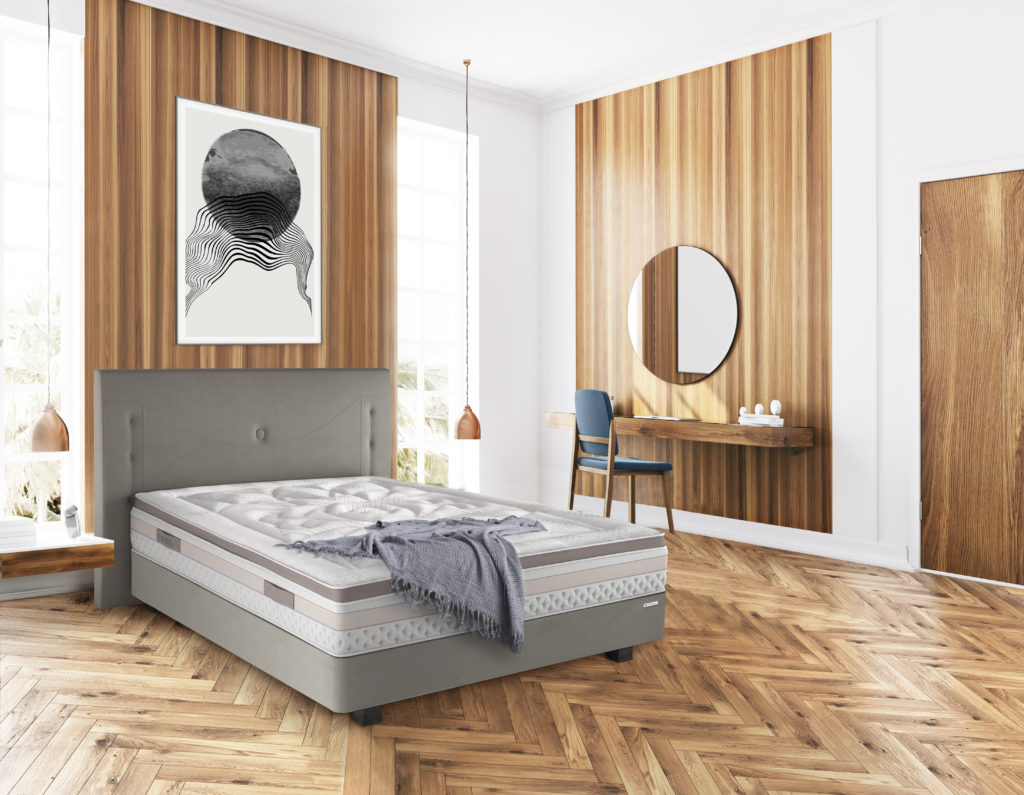 White And Wooden Bedroom, Poster Side