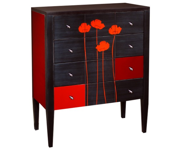 MEUBLES LE DU Meubles Morbihan Commode Coquelicot 804